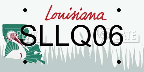 SLLQ06 Louisiana License Plate