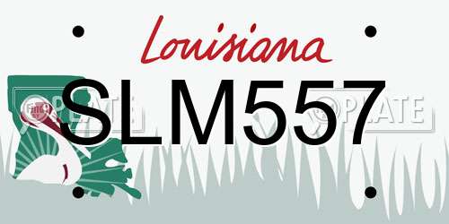 SLM557 Louisiana License Plate