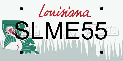 SLME55 Louisiana License Plate