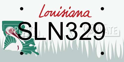 SLN329 Louisiana License Plate