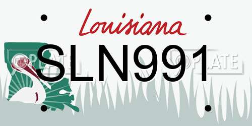 SLN991 Louisiana License Plate