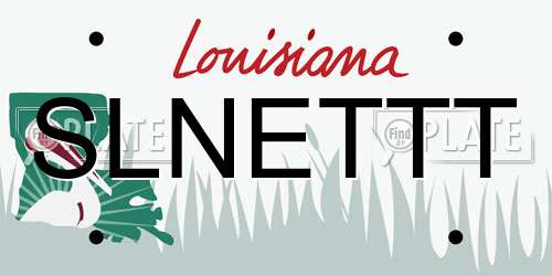 SLNETTT Louisiana License Plate