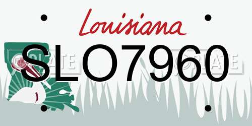 SLO7960 Louisiana License Plate