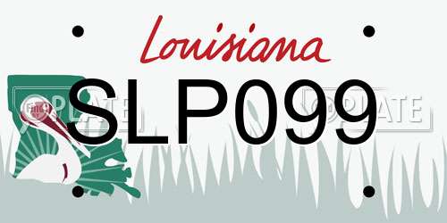 SLP099 Louisiana License Plate