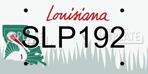 SLP192 Louisiana License Plate