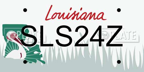 SLS24Z Louisiana License Plate