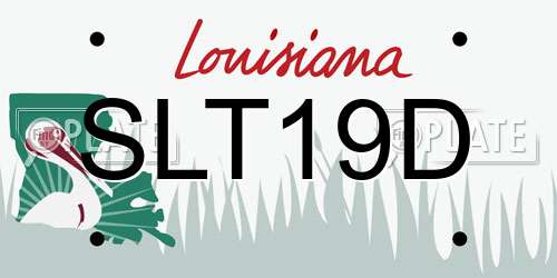 SLT19D Louisiana License Plate
