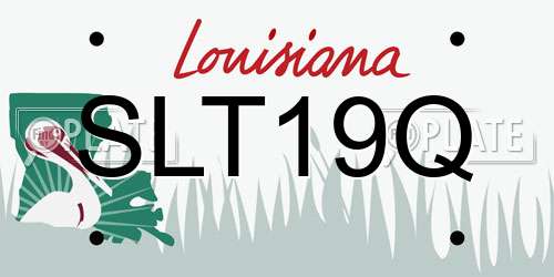 SLT19Q Louisiana License Plate