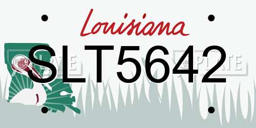 SLT5642 Louisiana License Plate