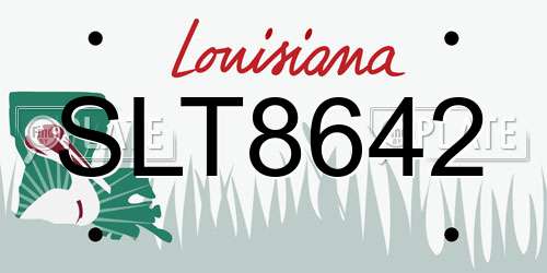 SLT8642 Louisiana License Plate