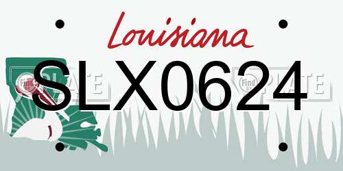 SLX0624 Louisiana License Plate