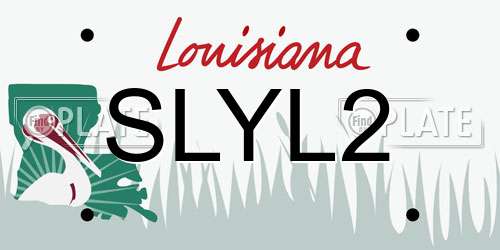 SLYL2 Louisiana License Plate
