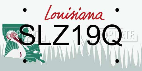 SLZ19Q Louisiana License Plate