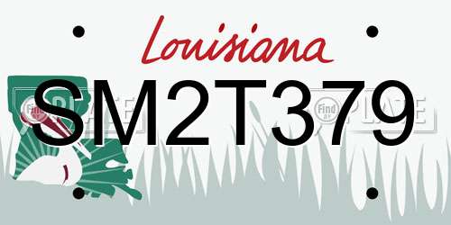SM2T379 Louisiana License Plate