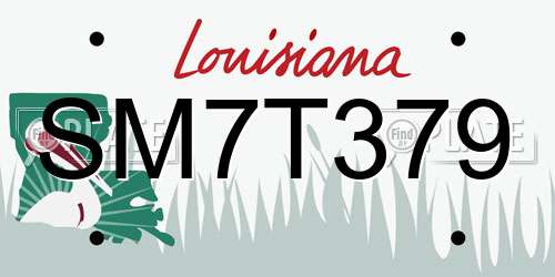 SM7T379 Louisiana License Plate