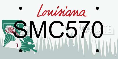SMC570 Louisiana License Plate