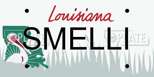 SMELLI Louisiana License Plate