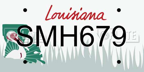 SMH679 Louisiana License Plate