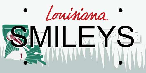 SMILEYS Louisiana License Plate