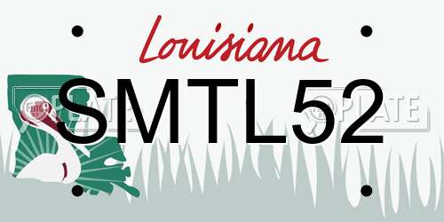 SMTL52 Louisiana License Plate