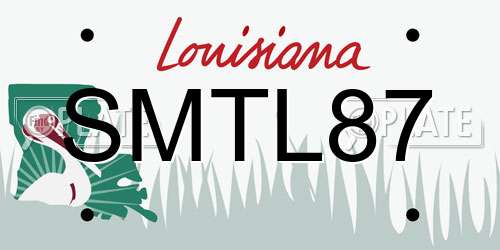 SMTL87 Louisiana License Plate