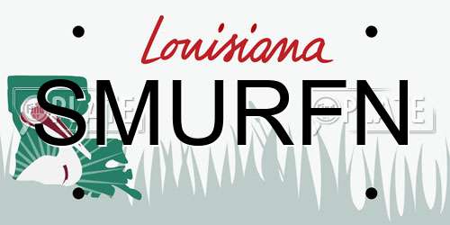 SMURFN Louisiana License Plate
