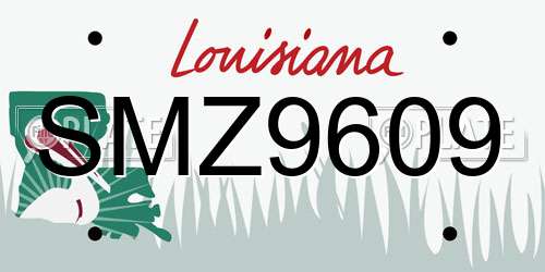 SMZ9609 Louisiana License Plate