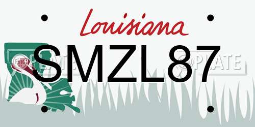 SMZL87 Louisiana License Plate