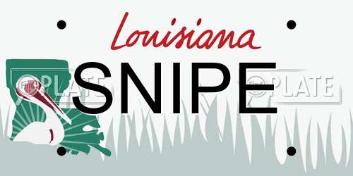 SNIPE Louisiana License Plate