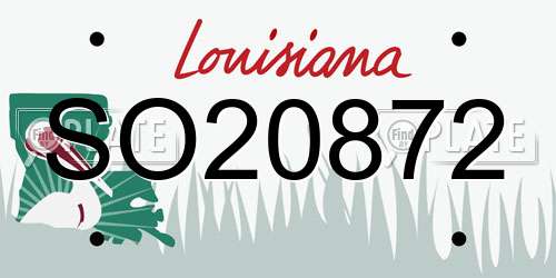 SO20872 Louisiana License Plate