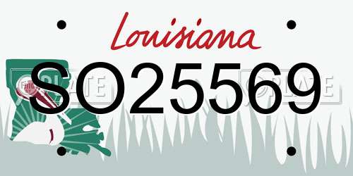 SO25569 Louisiana License Plate