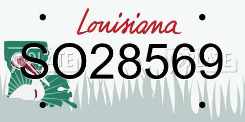 SO28569 Louisiana License Plate