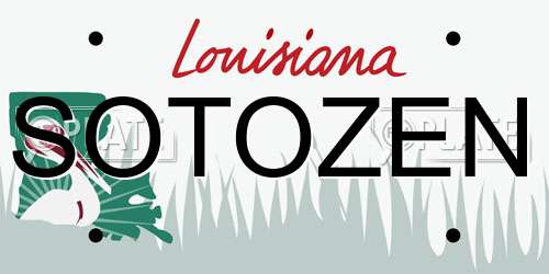 SOTOZEN Louisiana License Plate