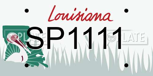 SP1111 Louisiana License Plate