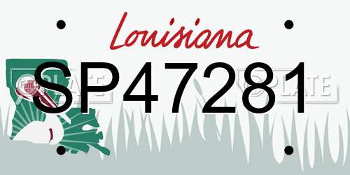 SP47281 Louisiana License Plate