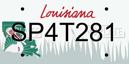 SP4T281 Louisiana License Plate