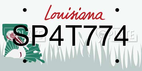 SP4T774 Louisiana License Plate