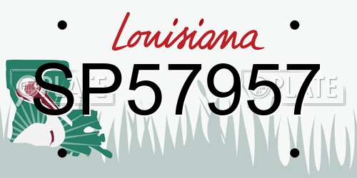 SP57957 Louisiana License Plate