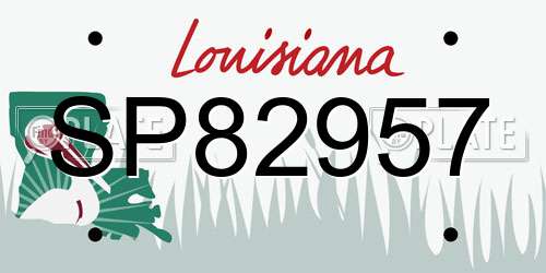 SP82957 Louisiana License Plate