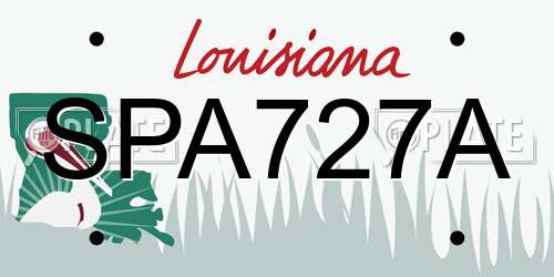 SPA727A Louisiana License Plate