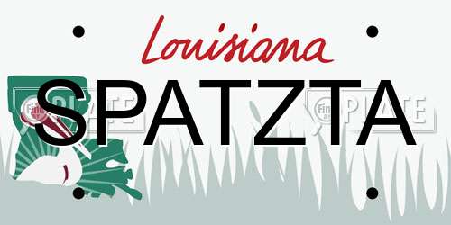 SPATZTA Louisiana License Plate