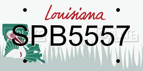 SPB5557 Louisiana License Plate