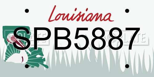 SPB5887 Louisiana License Plate