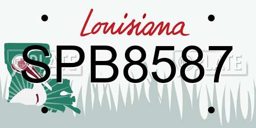 SPB8587 Louisiana License Plate