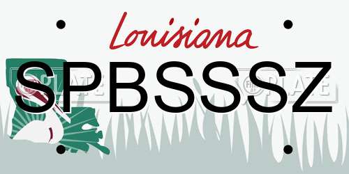 SPBSSSZ Louisiana License Plate