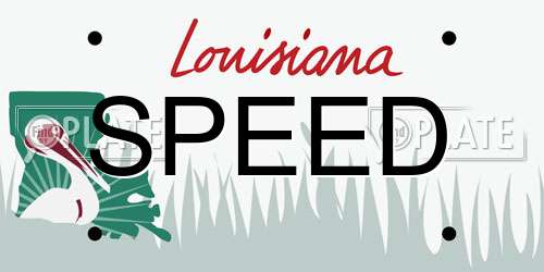 SPEED Louisiana License Plate