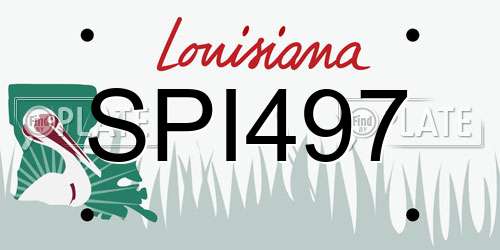 SPI497 Louisiana License Plate