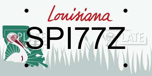 SPI77Z Louisiana License Plate