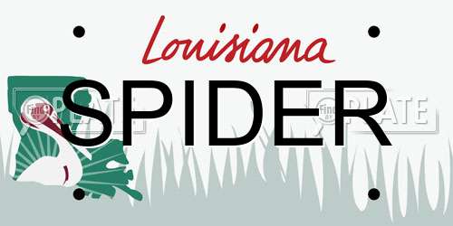 SPIDER Louisiana License Plate