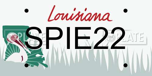 SPIE22 Louisiana License Plate